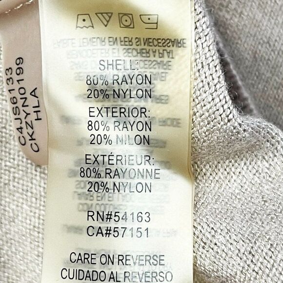 Calvin Klein Shell Sweater Vest Top - Heather Latte - Picture 9 of 9